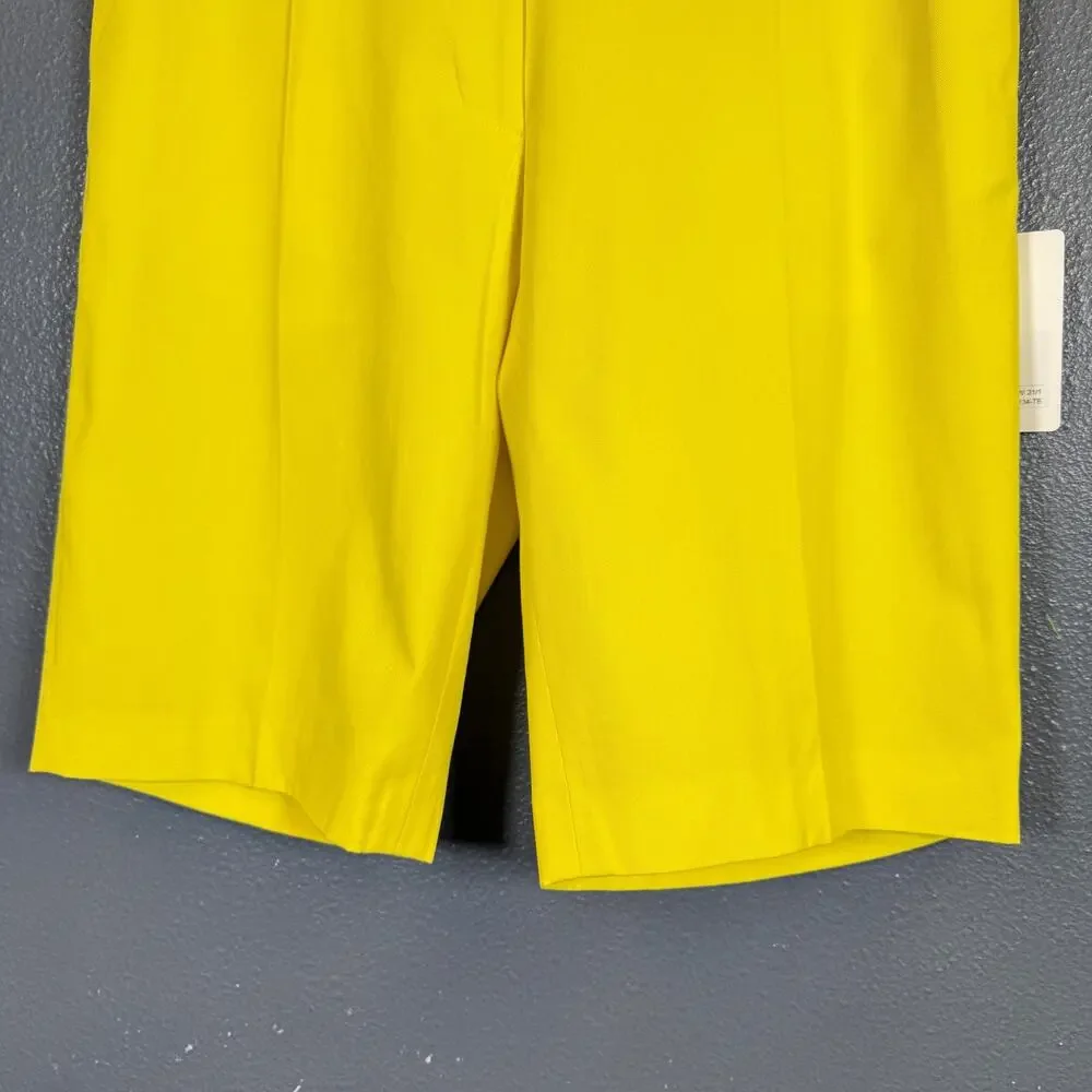 Dries Van Noten 42 men’s Palfora 2109 classic lemon chino shorts NWT